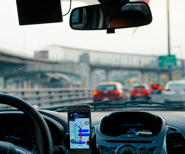 Intérieur chauffeur taxi privé à Bruxelles